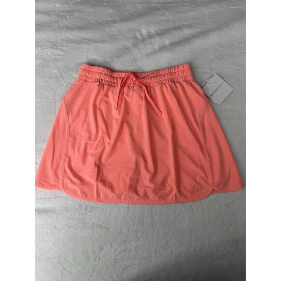 BEYOND YOGA In Stride Lined Skirt Electric Peach Athletic Tennis Running,M - Picture 5 of 16